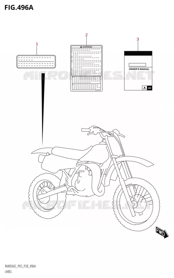 LABELTTE (P03) Suzuki MOTO 85 RM 2022  RM85 M2 (E28 / E33)