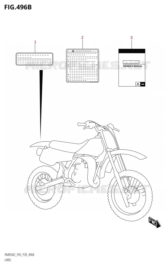 LABELTTE (P28) Suzuki MOTO 85 RM 2022  RM85 M2 (E28 / E33)