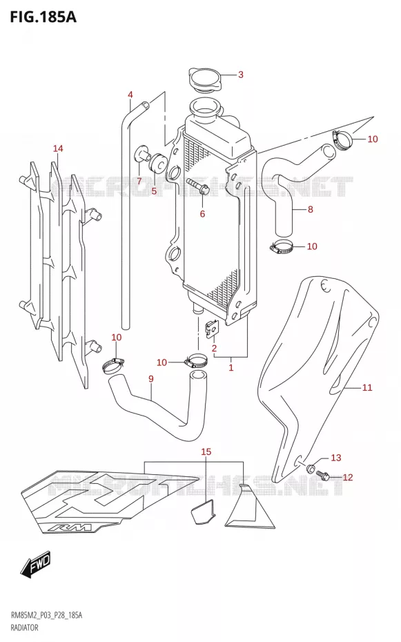 RADIATOR Suzuki MOTO 85 RM 2022  RM85 M2 (E28 / E33)