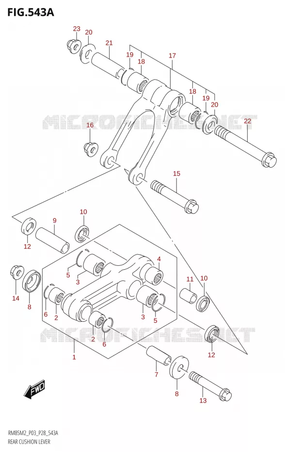 SHOCK ABSORBER LINKAGE Suzuki MOTO 85 RM 2022  RM85 M2 (E28 / E33)