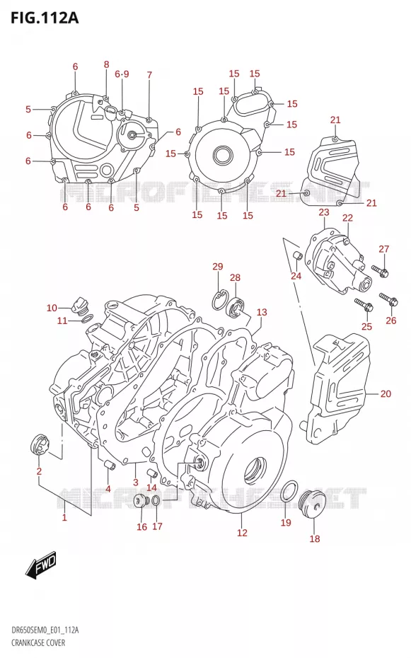 CRANKCASE COVER Suzuki MOTO 650 DR 2020  DR650SE M0 (E01)