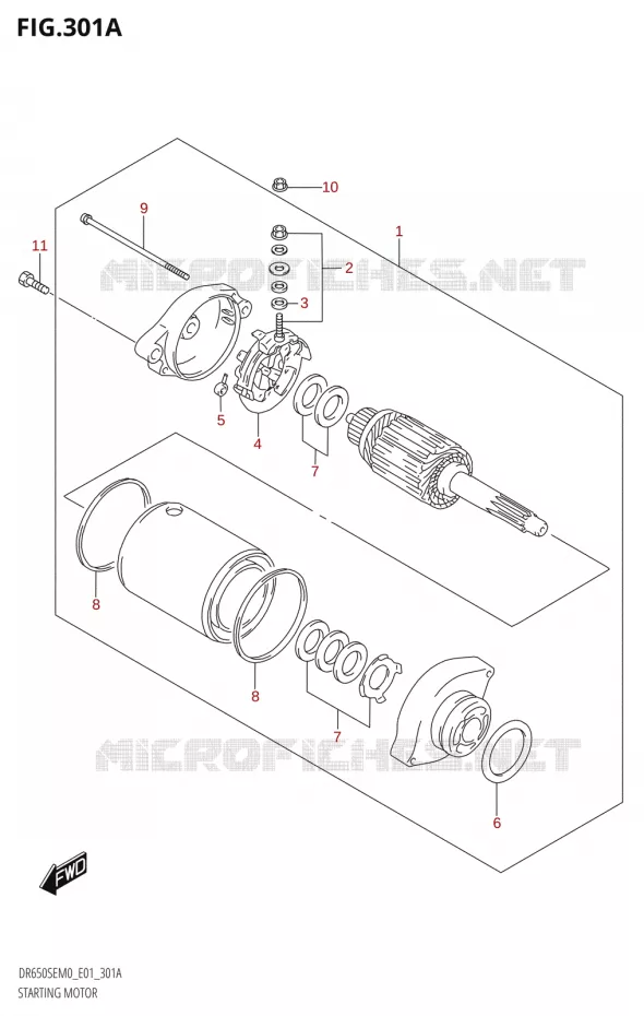 STARTER MOTOR Suzuki MOTO 650 DR 2020  DR650SE M0 (E01)