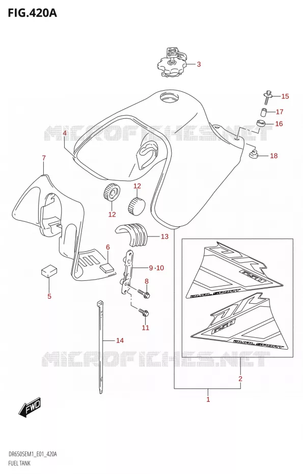 FUEL TANK Suzuki MOTO 650 DR 2021  DR650SE M1 (E01)