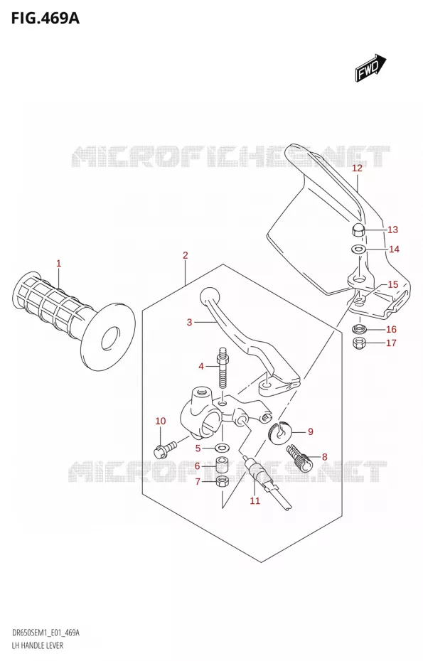 LH HANDLE LEVER Suzuki MOTO 650 DR 2021  DR650SE M1 (E01)