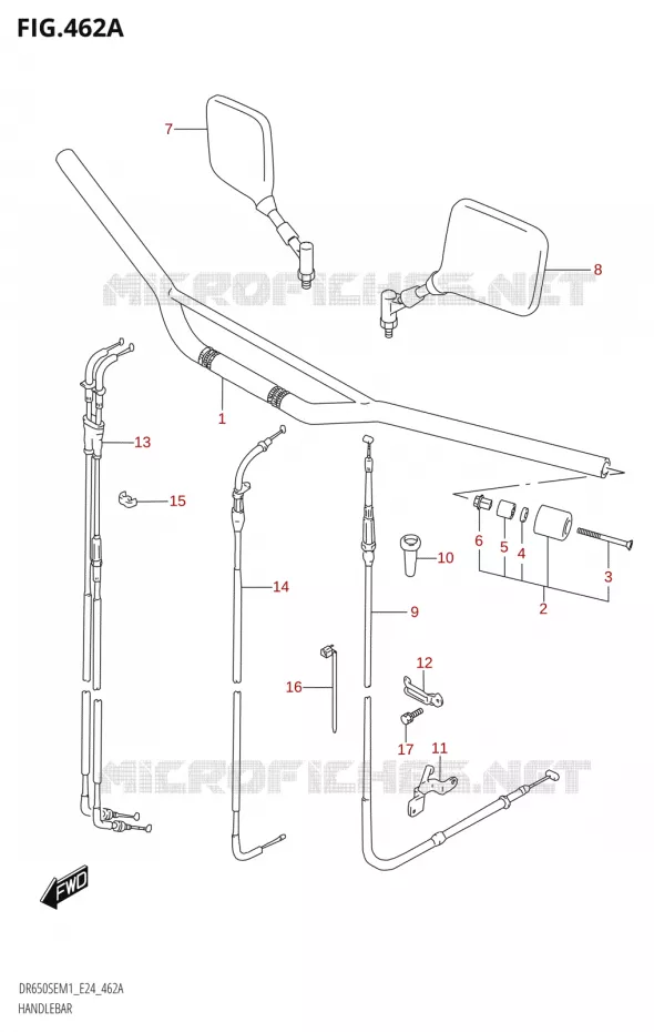 HANDLEBAR Suzuki MOTO 650 DR 2021  DR650SE M1 (E24)