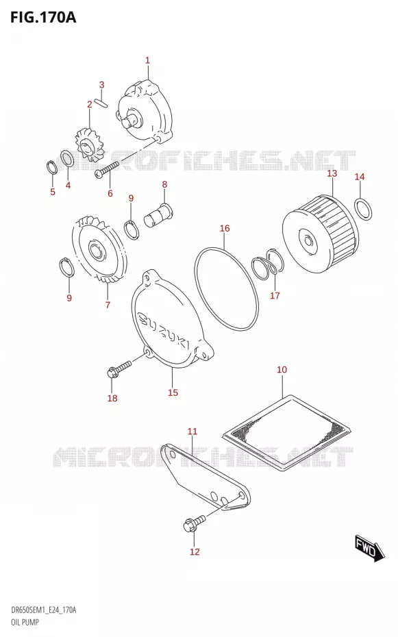 OIL PUMP Suzuki MOTO 650 DR 2021  DR650SE M1 (E24)