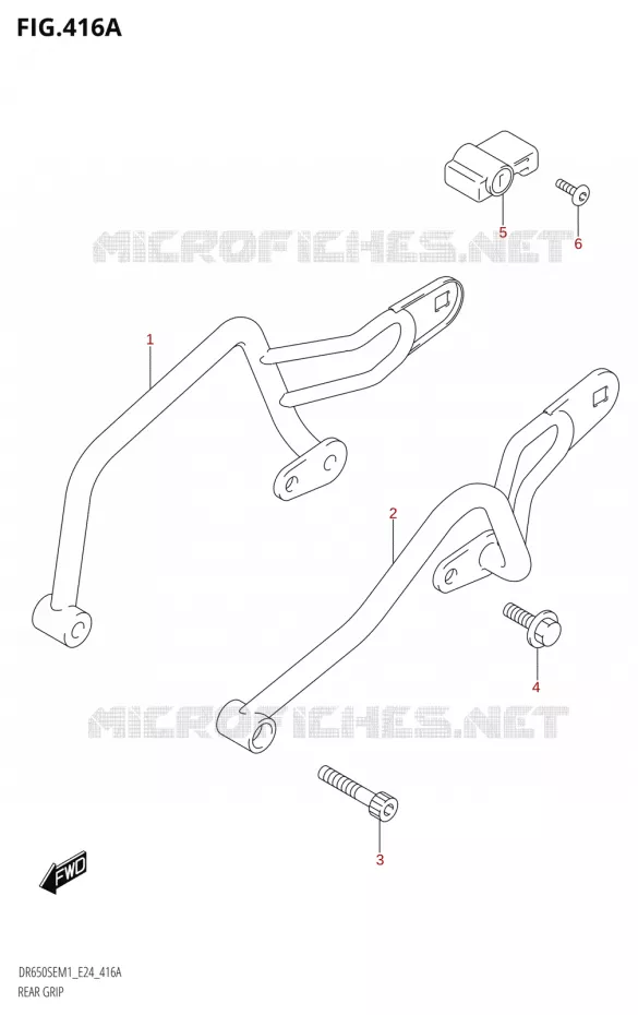 REAR GRIP Suzuki MOTO 650 DR 2021  DR650SE M1 (E24)