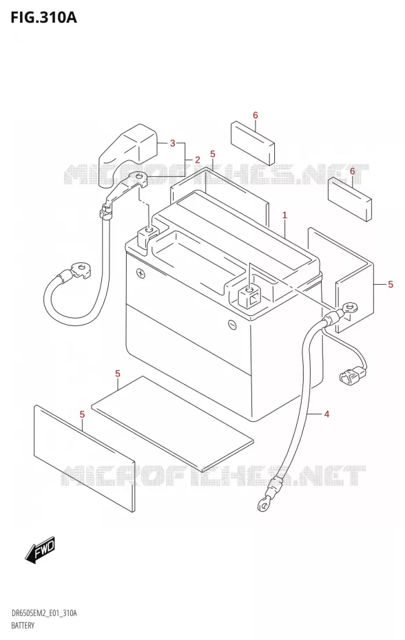 BATTERY Suzuki MOTO 650 DR 2022  DR650SE M2 (E01)