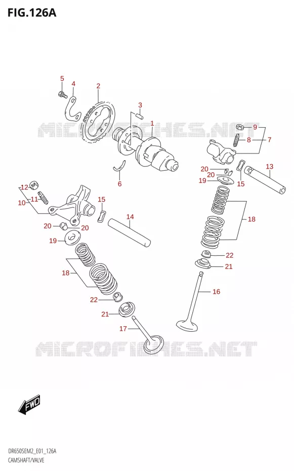 CAMSHAFT - VALVES Suzuki MOTO 650 DR 2022  DR650SE M2 (E01)