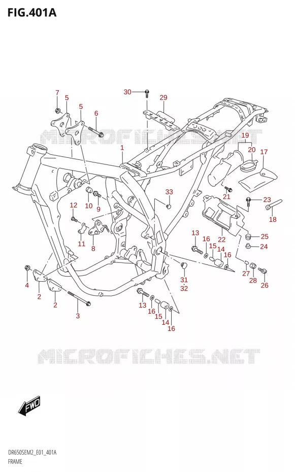 FRAME Suzuki MOTO 650 DR 2022  DR650SE M2 (E01)