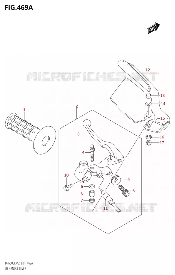 LH HANDLE LEVER Suzuki MOTO 650 DR 2022  DR650SE M2 (E01)