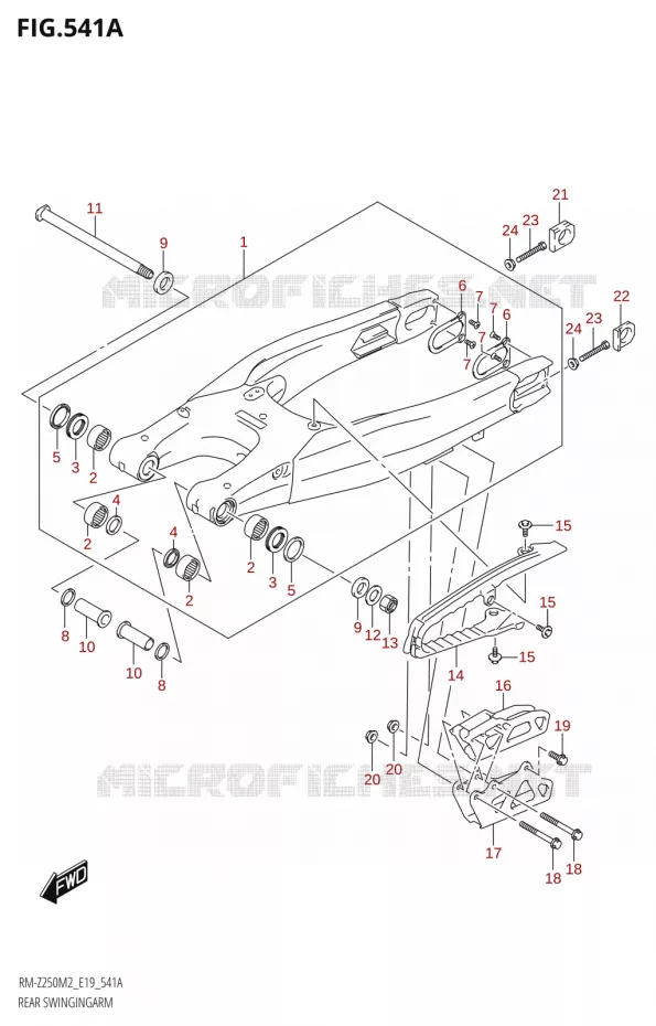 SWINGARM Suzuki MOTO 250 RM-Z 2022  RM-Z250 M2 (E19)