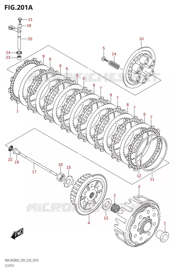 CLUTCH Suzuki MOTO 450 RM-Z 2022  RM-Z450 M2 (E03)