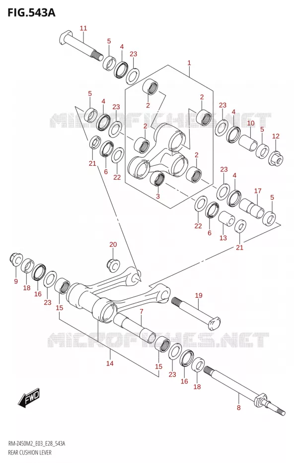 SHOCK ABSORBER LINKAGE Suzuki MOTO 450 RM-Z 2022  RM-Z450 M2 (E03)