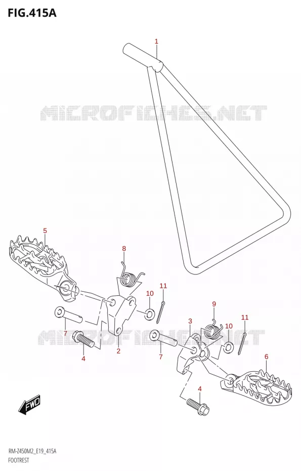 FOOTREST Suzuki MOTO 450 RM-Z 2022  RM-Z450 M2 (E19)