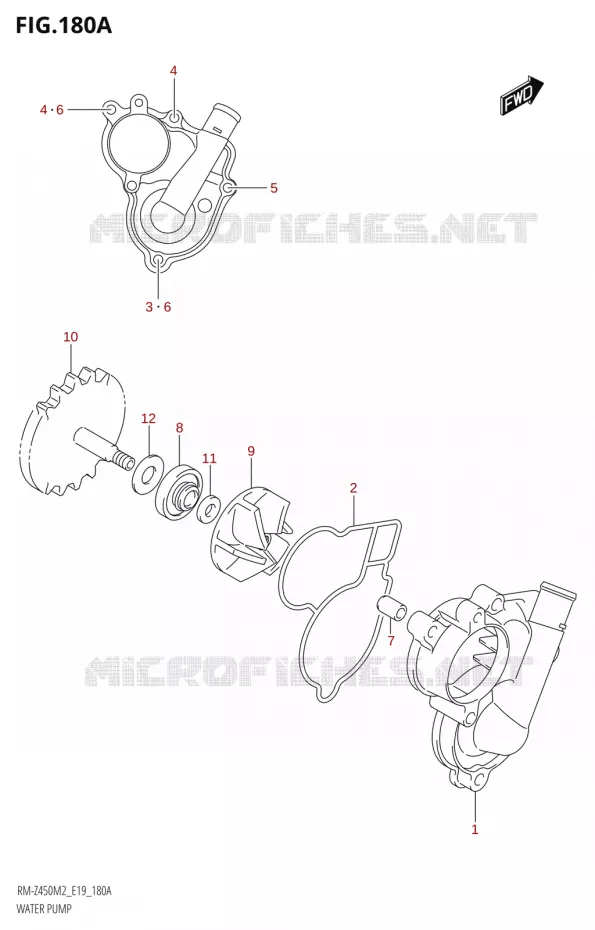 WATER PUMP Suzuki MOTO 450 RM-Z 2022  RM-Z450 M2 (E19)