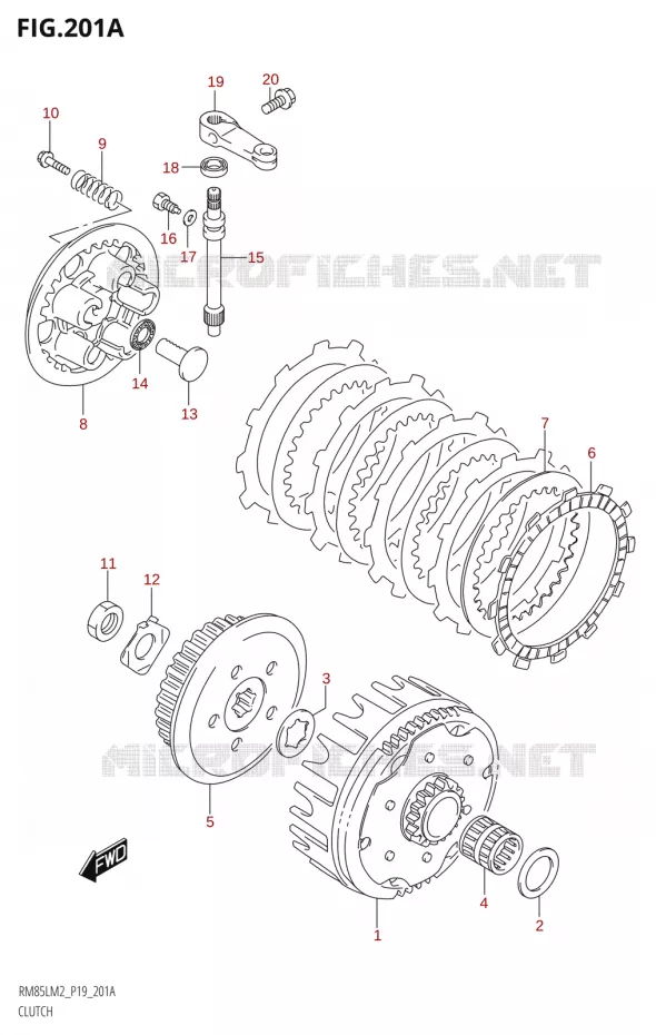 CLUTCH Suzuki MOTO 85 RM 2022  RM85L M2 (E19)