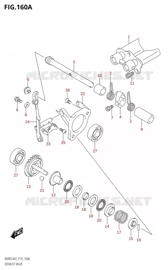 EXHAUST VALVE Suzuki MOTO 85 RM 2022  RM85L M2 (E19)