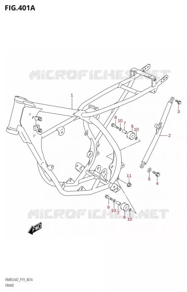 FRAME Suzuki MOTO 85 RM 2022  RM85L M2 (E19)