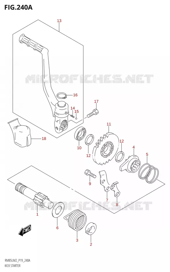 KICK STARTER Suzuki MOTO 85 RM 2022  RM85L M2 (E19)