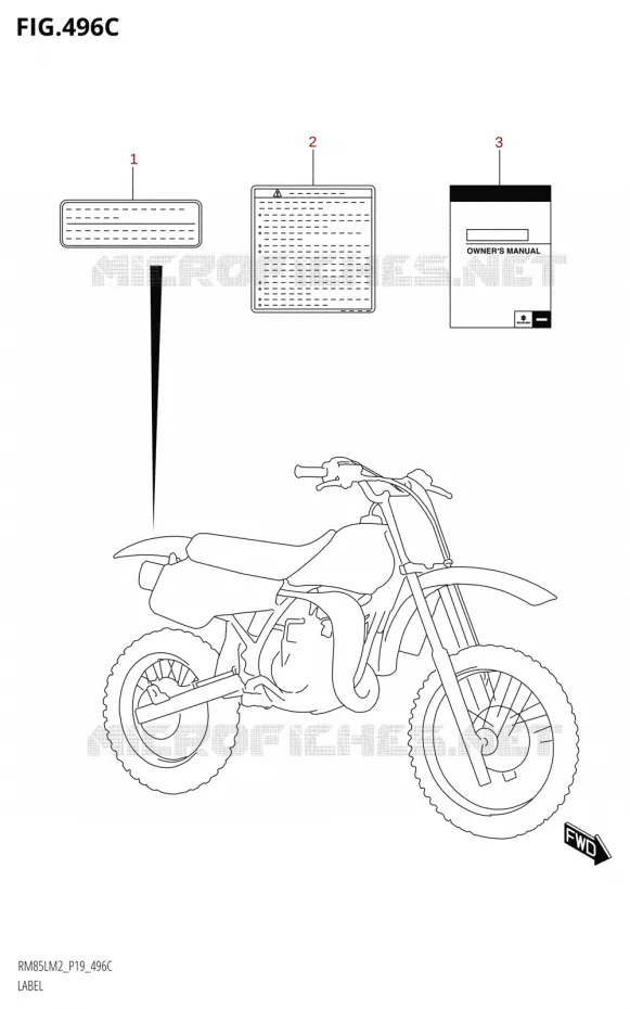 LABEL Suzuki MOTO 85 RM 2022  RM85L M2 (E19)