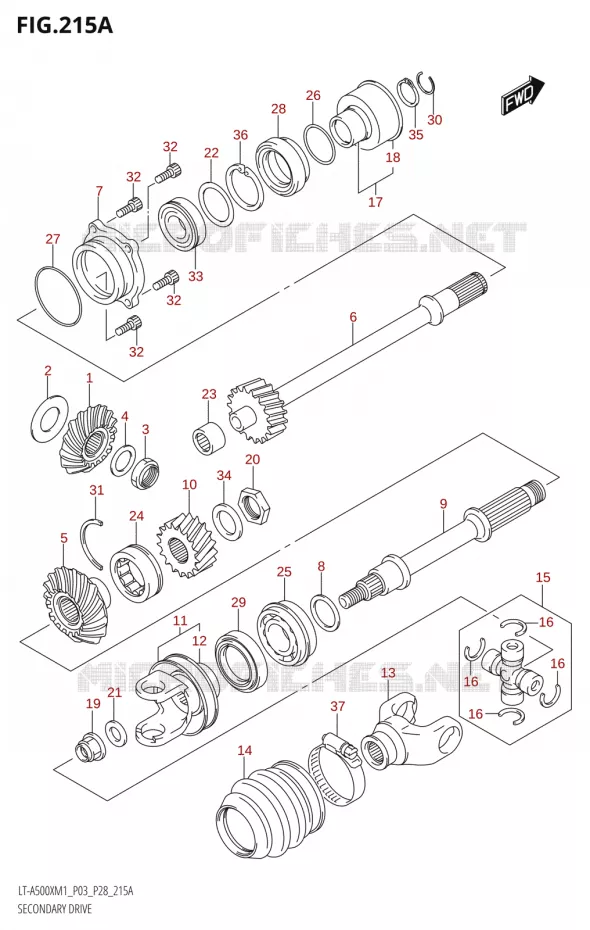 DRIVESHAFT Suzuki QUAD 500 KINGQUAD 2021  LT-A500X / XP M1 (P03,P28,P33)