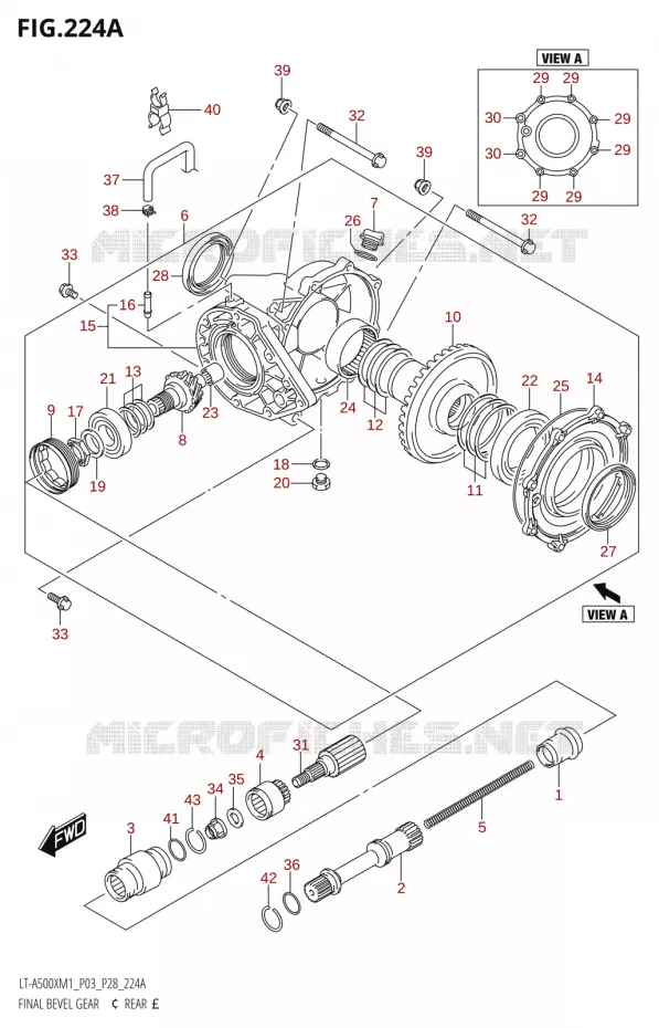 FINAL BEVEL GEAR (REAR) Suzuki QUAD 500 KINGQUAD 2021  LT-A500X / XP M1 (P03,P28,P33)