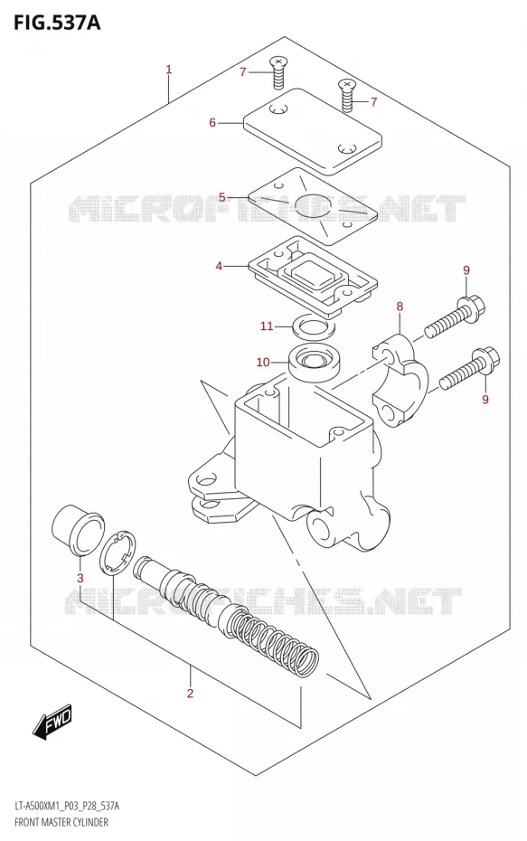 FRONT MASTER CYLINDER Suzuki QUAD 500 KINGQUAD 2021  LT-A500X / XP M1 (P03,P28,P33)