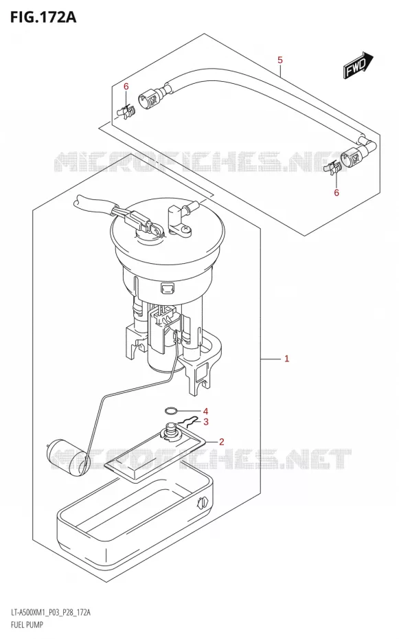 FUEL PUMP Suzuki QUAD 500 KINGQUAD 2021  LT-A500X / XP M1 (P03,P28,P33)