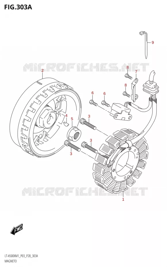 IGNITION Suzuki QUAD 500 KINGQUAD 2021  LT-A500X / XP M1 (P03,P28,P33)
