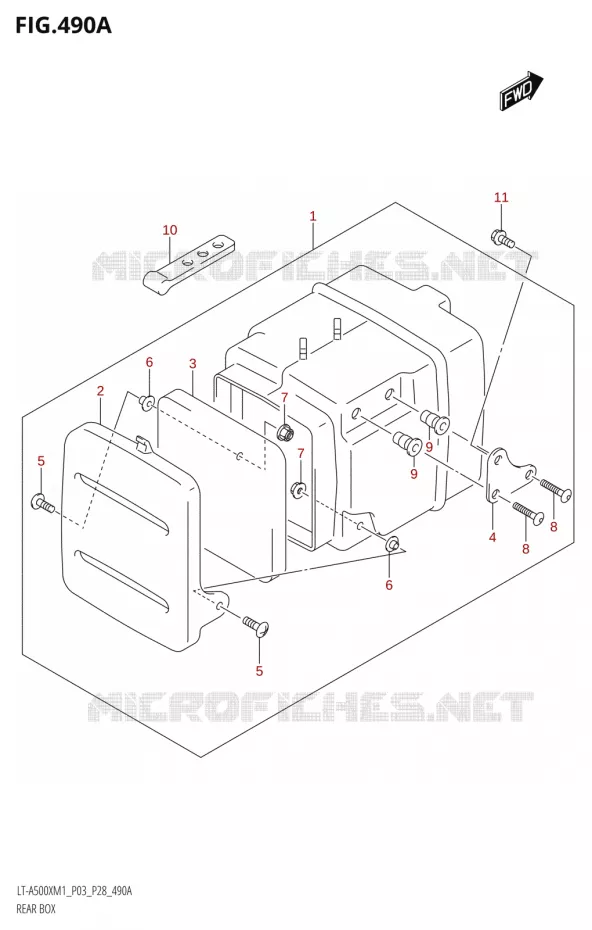 TOOL BOX Suzuki QUAD 500 KINGQUAD 2021  LT-A500X / XP M1 (P03,P28,P33)