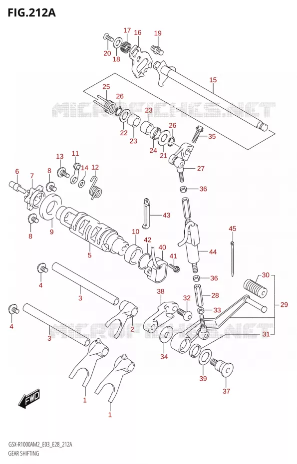 GEAR SHIFTING ASSY Suzuki MOTO 1000 GSX-R 2022  GSX-R1000A M2 (E03 E28)
