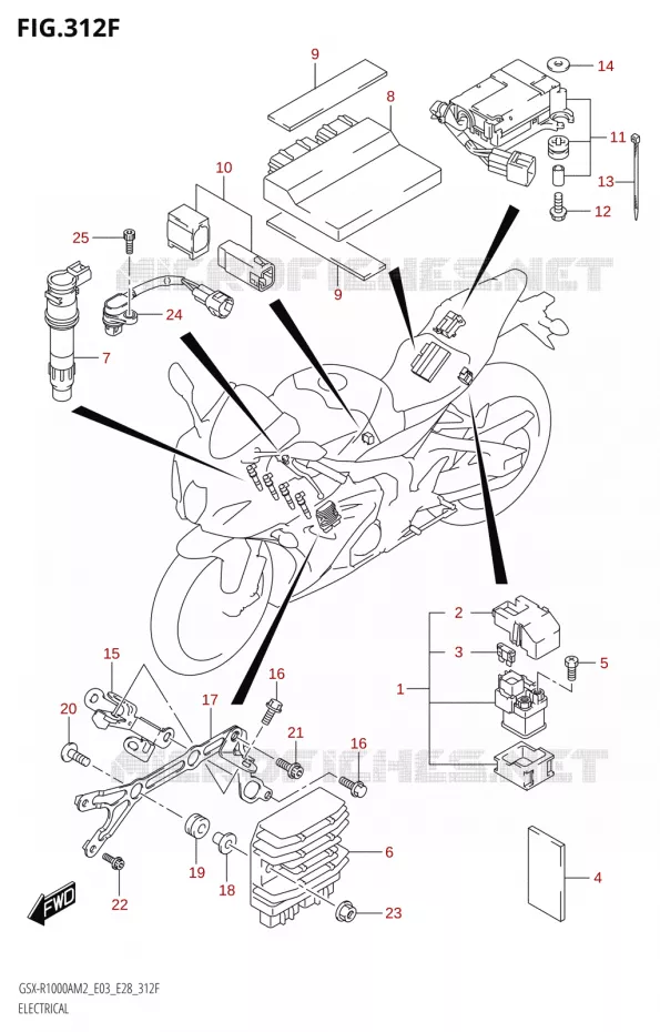 ELECTRICAL (GSX-R1000A:E03,E28) Suzuki MOTO 1000 GSX-R 2022  GSX-R1000A M2 (E33)