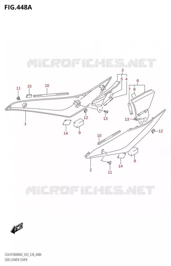 SIDE LOWER COVER (GSX-R1000A) Suzuki MOTO 1000 GSX-R 2022  GSX-R1000A M2 (E33)