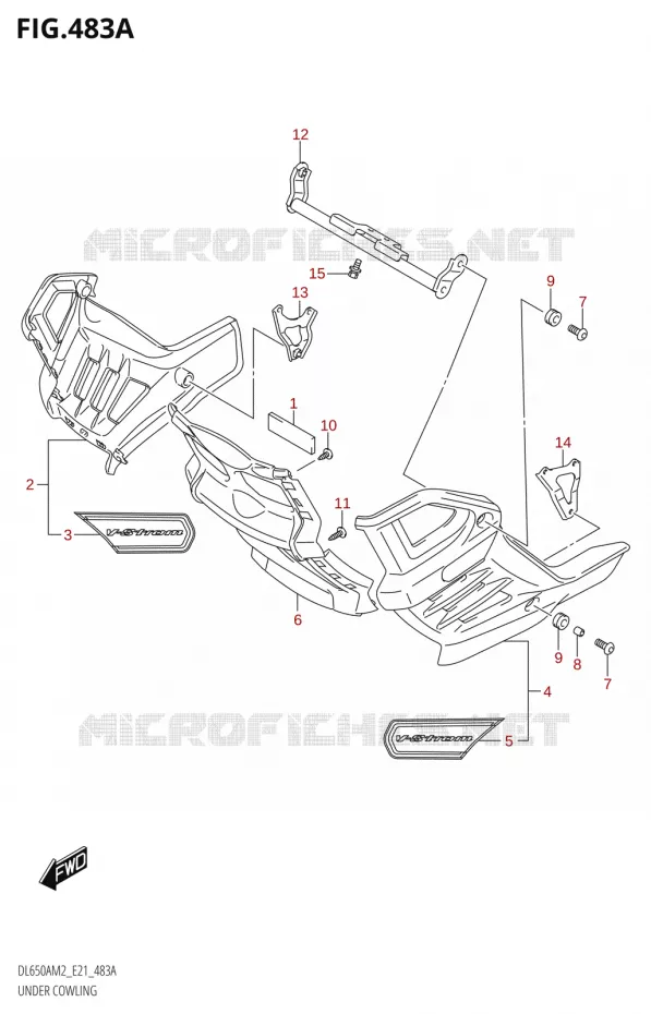 LOWER FAIRINGIEUR (DL650XAM2 E21) Suzuki MOTO 650 V-STROM 2022  DL650XA M2 (E21)