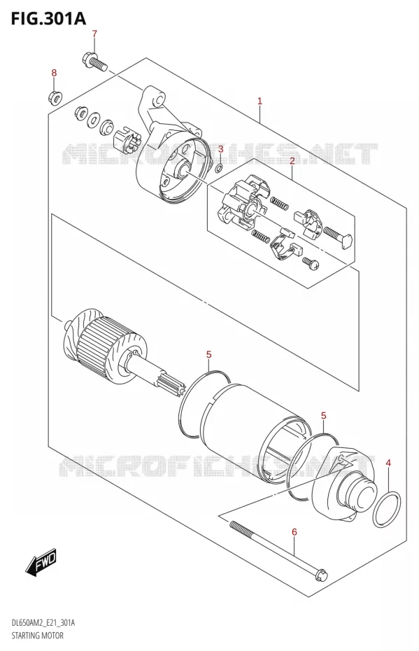 STARTER MOTOR Suzuki MOTO 650 V-STROM 2022  DL650XA M2 (E21)