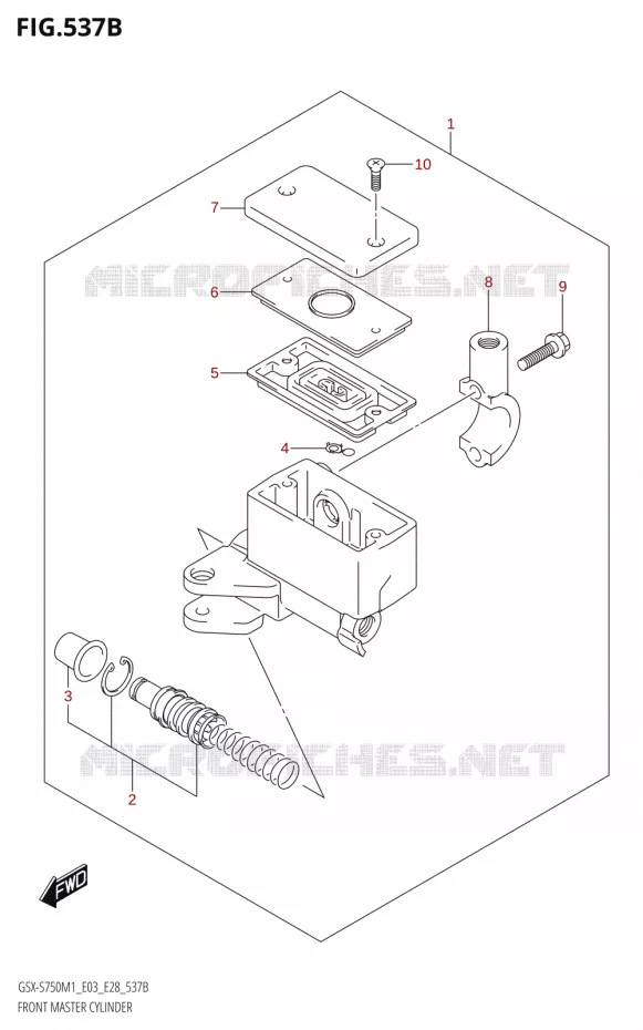 FRONT MASTER CYLINDER Suzuki MOTO 750 GSX-S 2021  GSX-S750 / GSX-S750Z /​ GSX-S750A / ​GSX-S750ZA (E03 E28 )