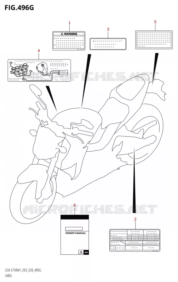 LABEL (E33) Suzuki MOTO 750 GSX-S 2021  GSX-S750 / GSX-S750Z /​ GSX-S750A / ​GSX-S750ZA (E03 E28 )