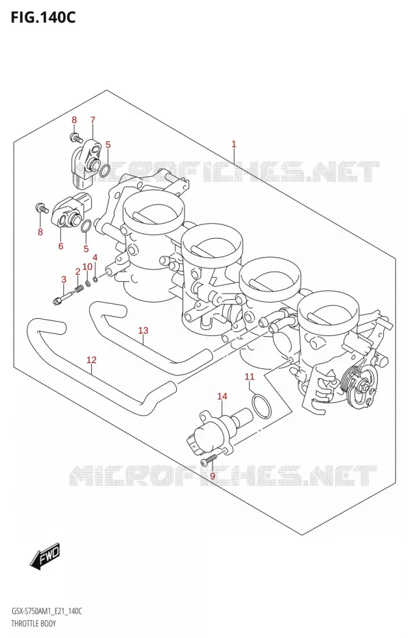 THROTTLE BODY Suzuki MOTO 750 GSX-S 2021  GSX-S750A /​GSX-S750ZA M1 (E21)