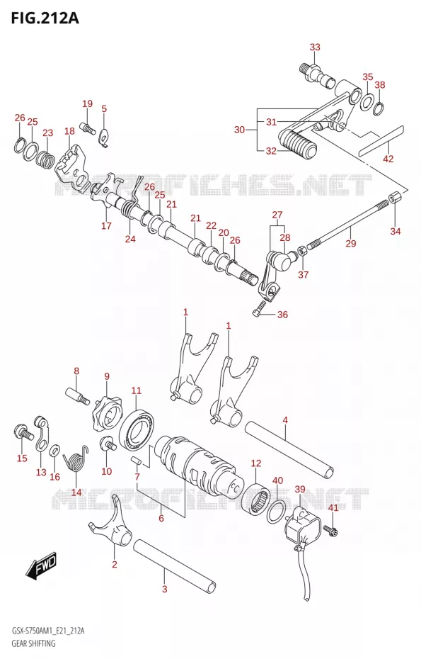 GEAR SHIFTING ASSY Suzuki MOTO 750 GSX-S 2021  GSX-S750A /​GSX-S750ZA M1 (E21)