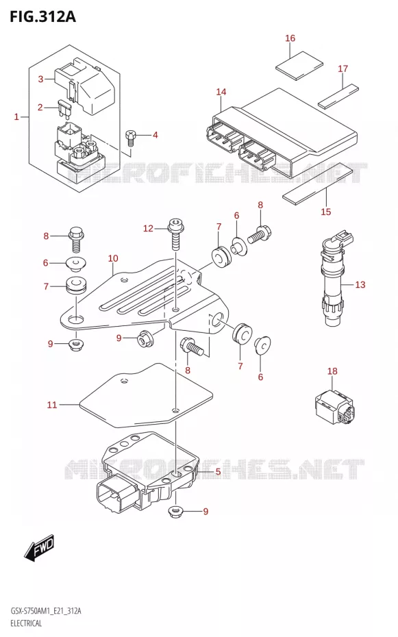 ELECTRICAL (GSX-S750A,GSX-S750ZA) Suzuki MOTO 750 GSX-S 2021  GSX-S750A /​GSX-S750ZA M1 (E21)