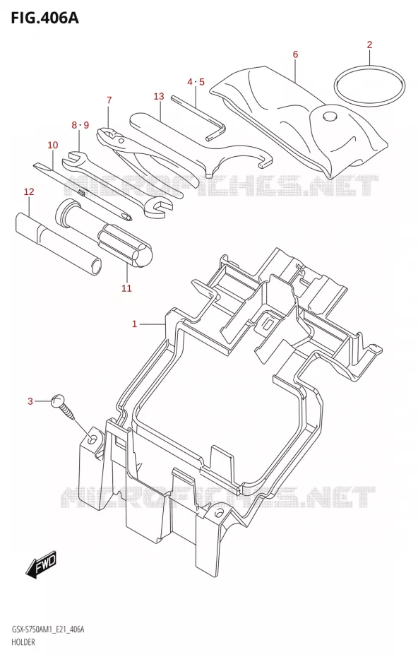 BRACKET Suzuki MOTO 750 GSX-S 2021  GSX-S750UQ / ​GSX-S750UQZ M1 (E21)