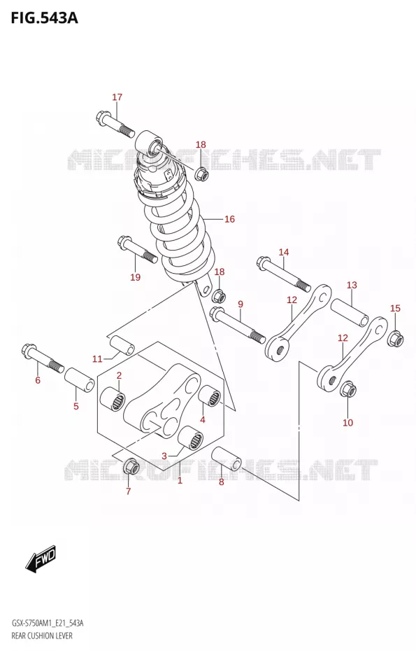 SHOCK ABSORBER LINKAGE Suzuki MOTO 750 GSX-S 2021  GSX-S750UQ / ​GSX-S750UQZ M1 (E21)