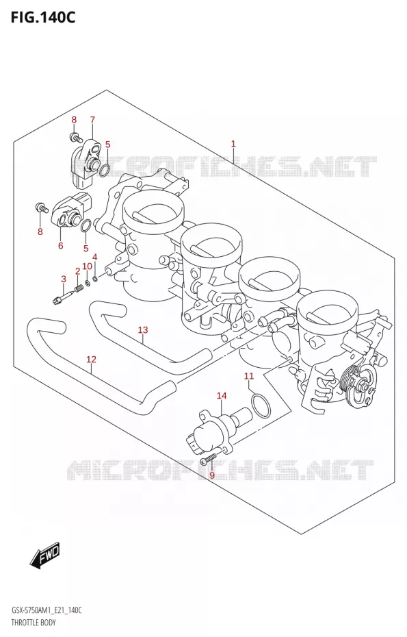 THROTTLE BODY Suzuki MOTO 750 GSX-S 2021  GSX-S750UQ / ​GSX-S750UQZ M1 (E21)