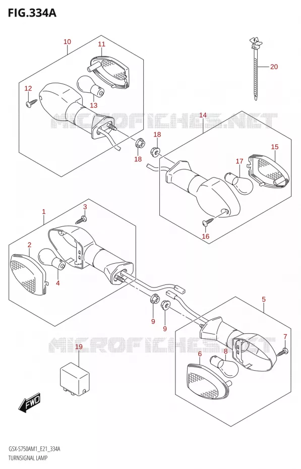 INDICATORS Suzuki MOTO 750 GSX-S 2021  GSX-S750UQ / ​GSX-S750UQZ M1 (E21)