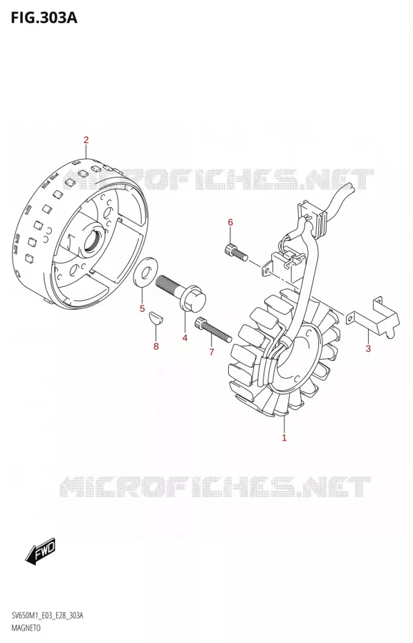 IGNITION Suzuki MOTO 650 SV 2021  SV650 M1 (E03,E28,E33)
