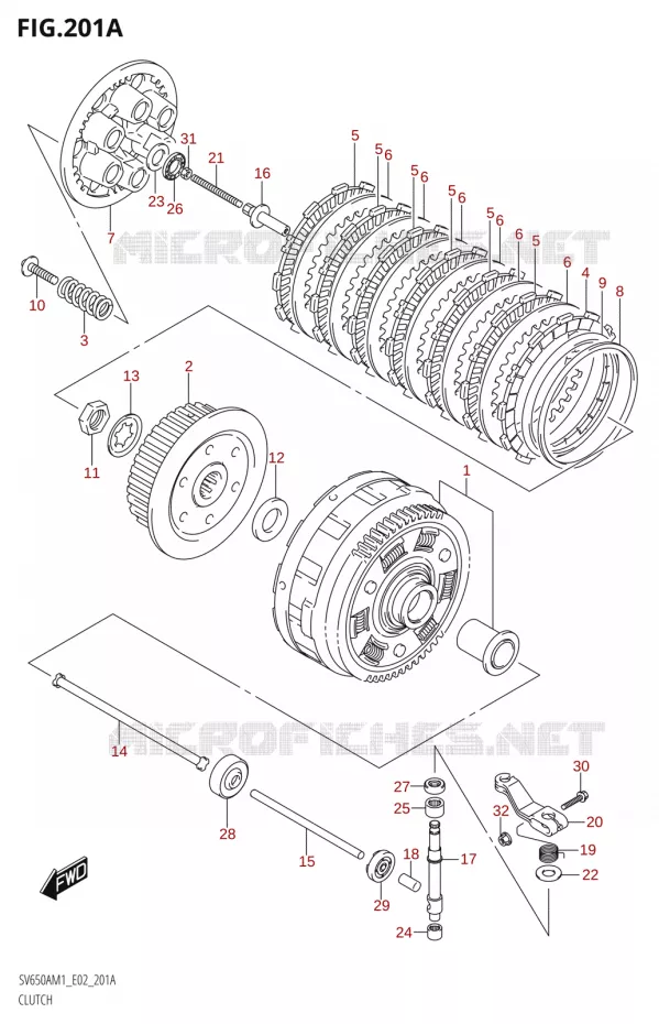 CLUTCH Suzuki MOTO 650 SV 2021  SV650A M1 (E19)