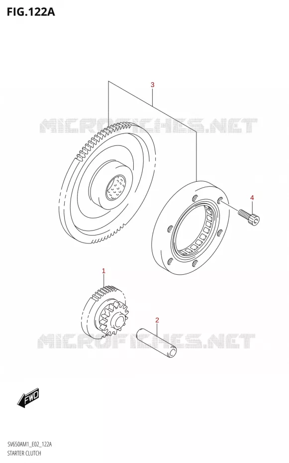 STARTER MOTOR CLUTCH Suzuki MOTO 650 SV 2021  SV650A M1 (E19)