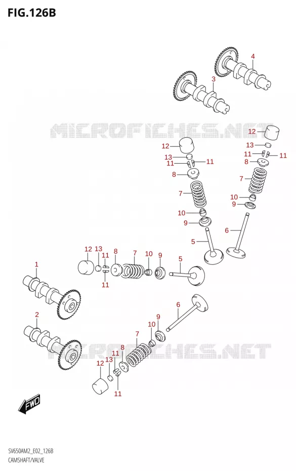 CAMSHAFT - VALVES Suzuki MOTO 650 SV 2022  SV650A M2 (E02,E19)