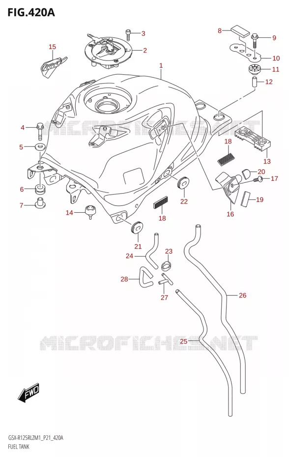 FUEL TANK Suzuki MOTO 125 GSX-R 2021  GSX-R125RLZ M1 (P21)